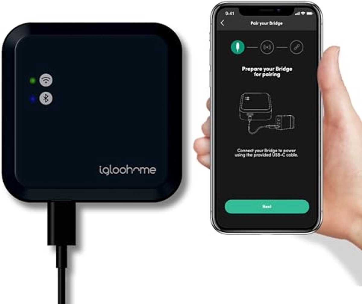 Wifi Bridge voor intelligente toegangscontrole | WLAN-brug voor hangsloten | Op afstand openen en sluiten | Bluetooth en WLAN-verbinding