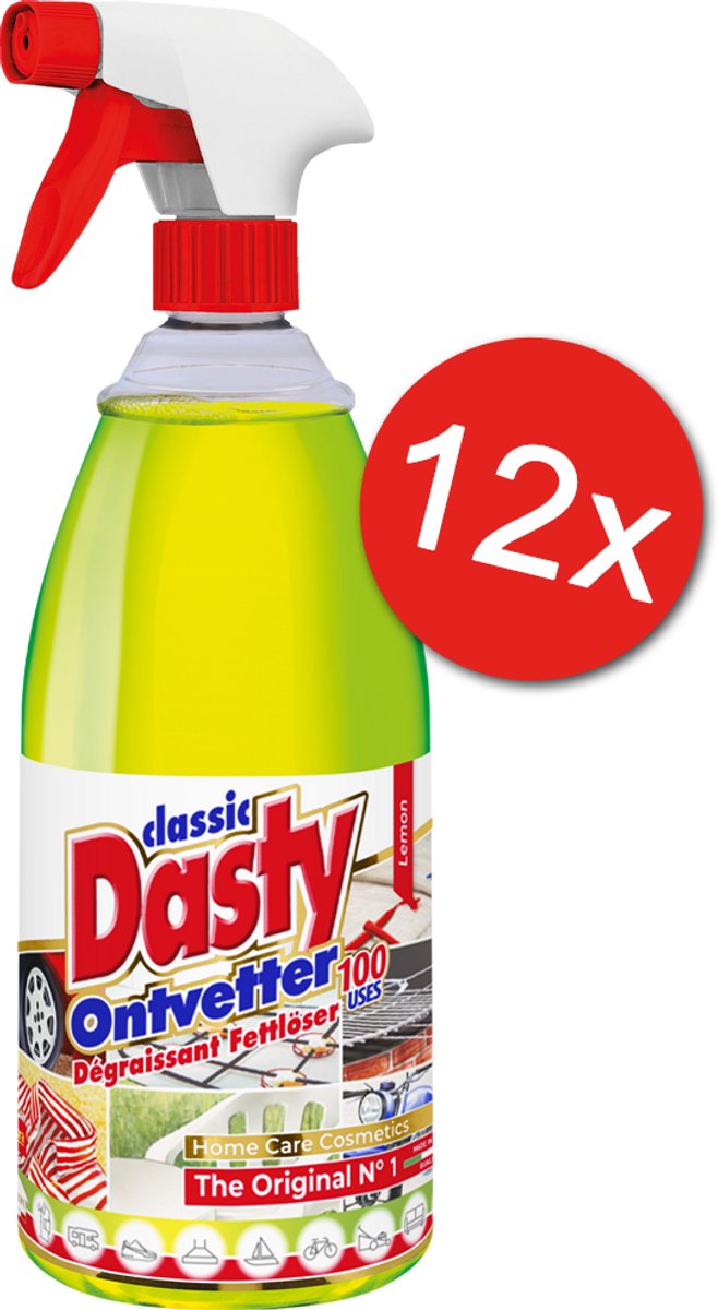 Dasty Ontvetter 12stuks. Spuitflacon VOORDEELPACK (12 x 1000ml)