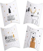 Lot De 20 Boîtes Cadeau Kurtzy Kraft Blanc 19 X 11 X 4,5 Cm - Boîtes Carton Neuves Tinyyo
