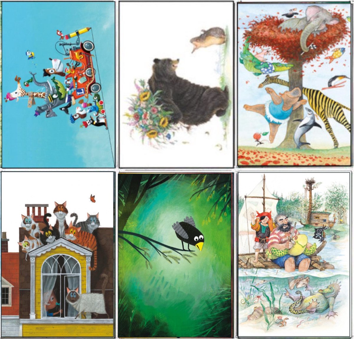 6 Kinderwenskaarten - Ansichtkaarten kind - 15 x 10,5cm - 6 kaarten in een mapje