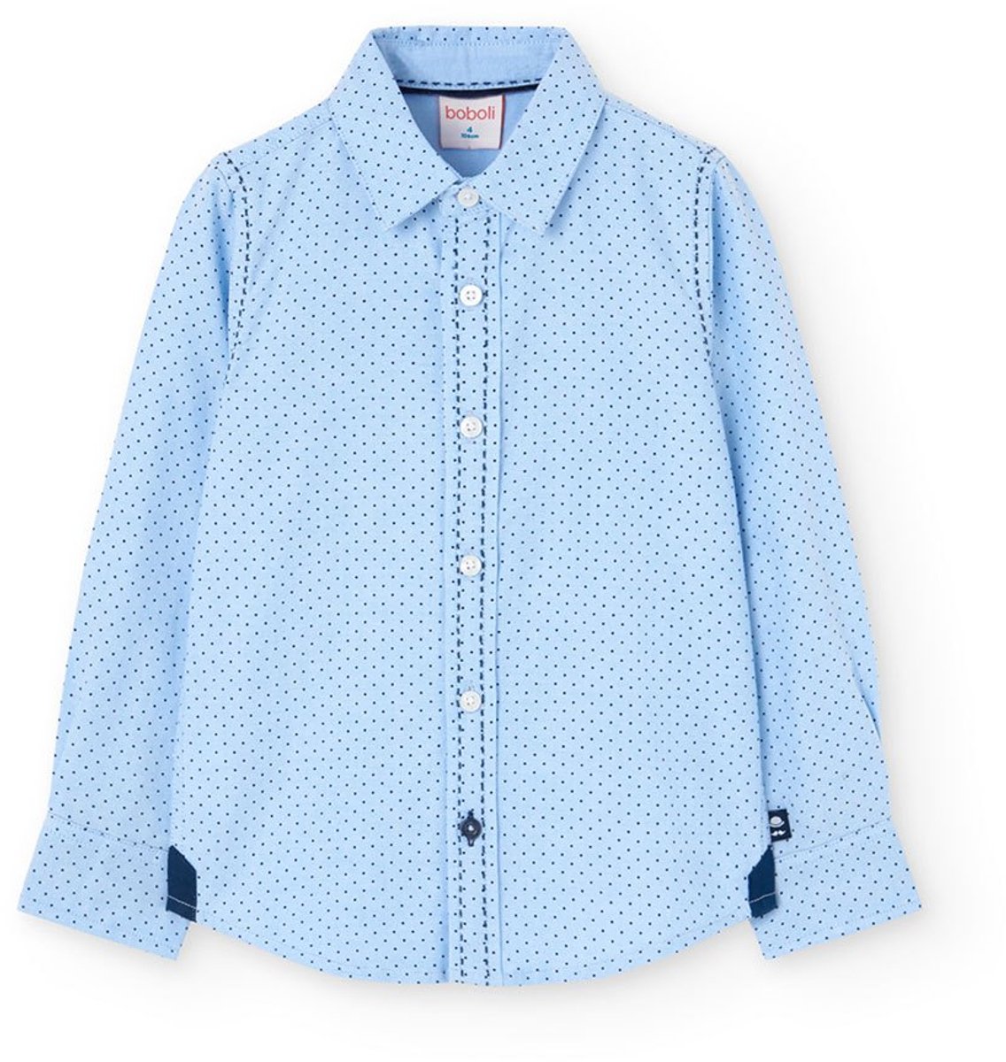 Boboli Polka Dot Overhemd Met Lange Mouwen Blauw 7 Years Jongens