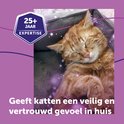 Slapende oranje kat op een grijze deken. Tekst: 25+ jaar expertise.