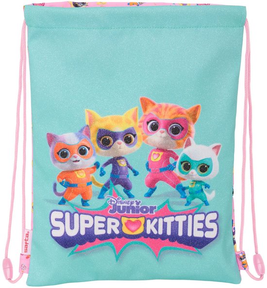 Superkitties - Gymtas - Zwemtas - Blauw -34cm - Super Katjes