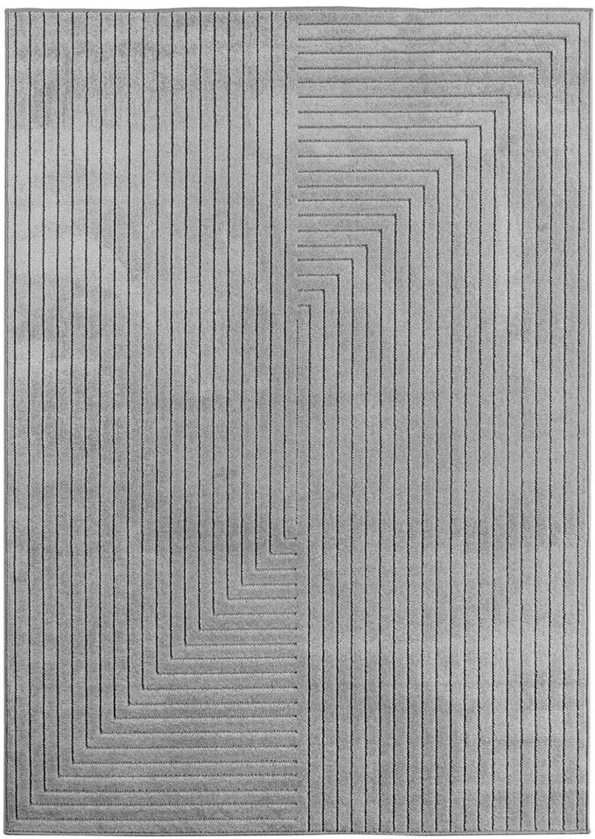 Scandinavisch buitenkleed - Naara Lini grijs 80x150 cm