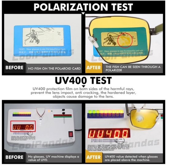 Intelligente Photochrome Zonnebril - Gepolariseerde Nachtzicht Bril met UV400 Bescherming, Anti-Glare voor Rijden en Dagelijkse Gebruik van Merkloos — afbeelding 3
