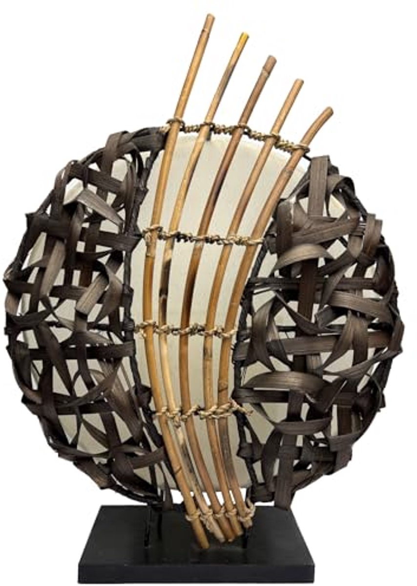 Decoratieve Sfeerlamp Bali - Staande Lamp met Bamboe en Palmbladen