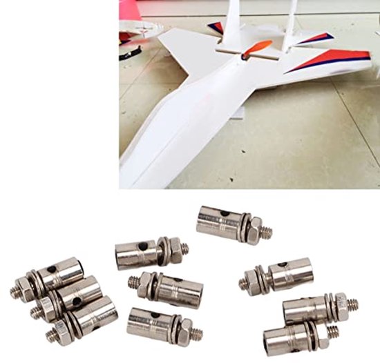 10 Stuks 1.3mm Duwstang Connectors voor Servo's - Verstelbare RVS Duwstang Arm van Velleman — afbeelding 2