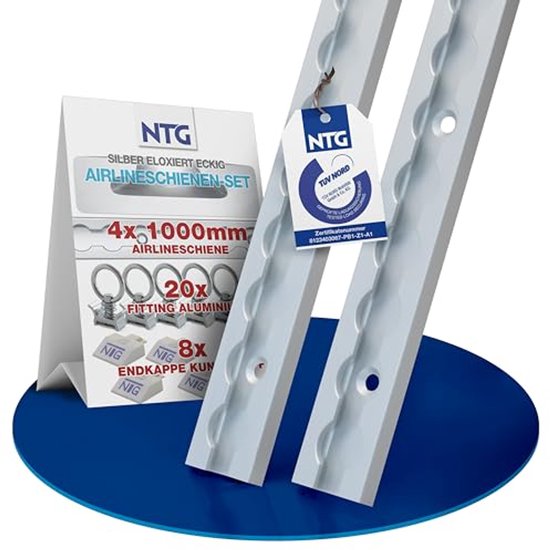 Aluminium Airline Rails 4 x 1 m met Voorgebouwde Gaten voor ...