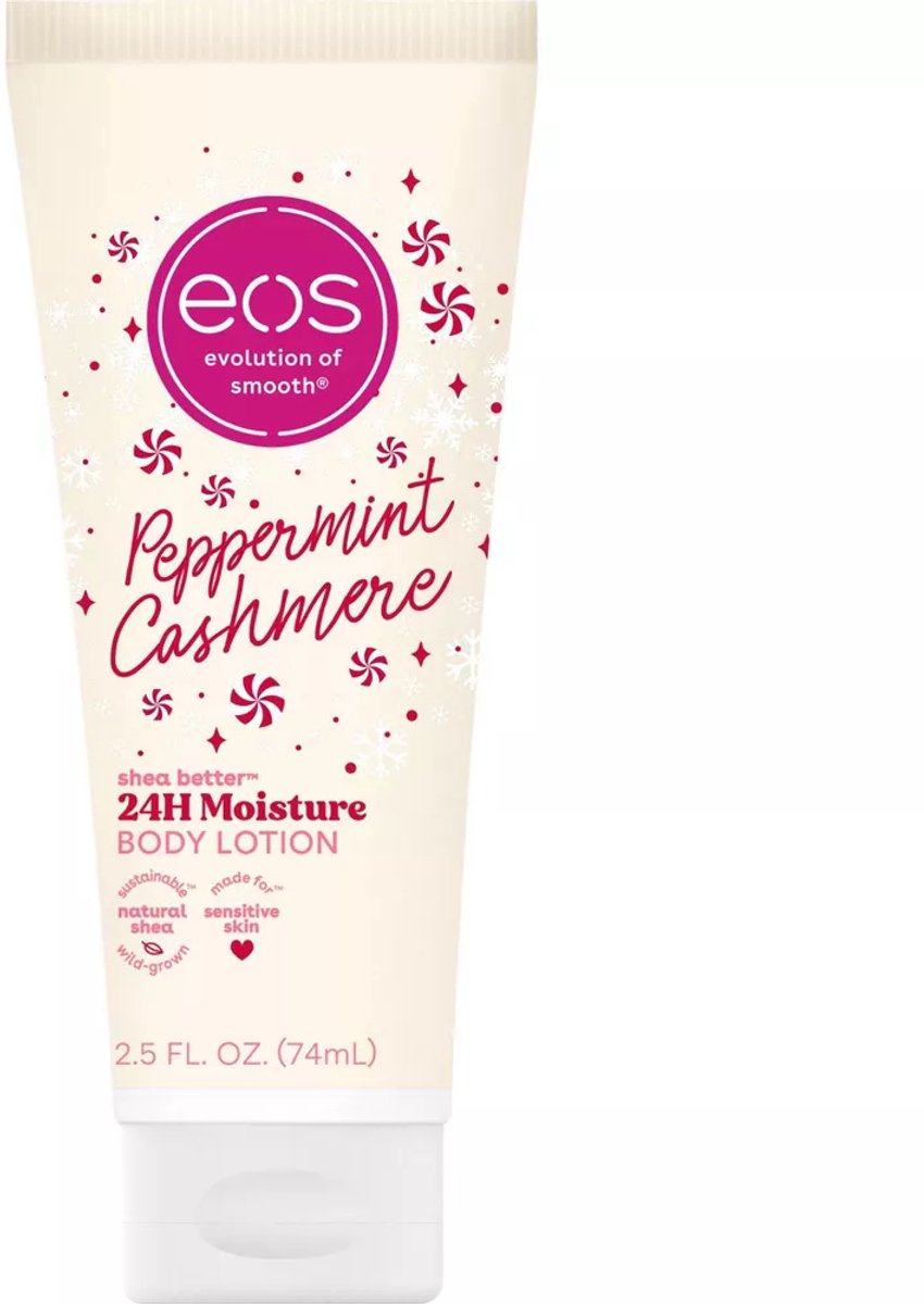 eos Mini Holiday Body Lotion – Peppermint Cashmere – Travel Size – 74ml