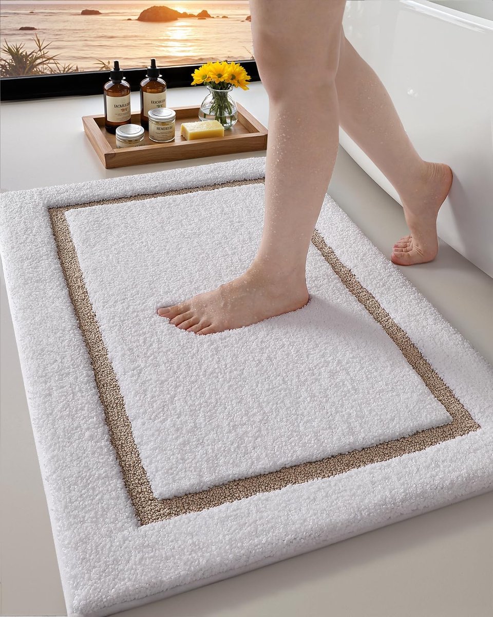 Badmat - Kleur & Geometrie - 61 x 92 cm - Waterabsorberend - Sneldrogend - Microvezel - An