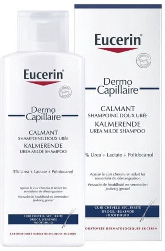 Eucerin DermoCapillaire Kalmerende Milde Shampoo met Urea - Ureum Hoofdhuidbehandeling - Voorkomt Jeukende Hoofdhuid - Parfum Vrij- 250 ml