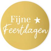 Kerst - Sluitsticker Goud Fijne Feestdagen – Goud Glans / Goudfolie | Sluitzegel - Eindejaarspakket / Kerstpakket | Verrassen | Bedank kaart | Bedankje | Envelop sticker - Kerstdagen | Cadeau – Gift – Cadeauzakje | DH collection