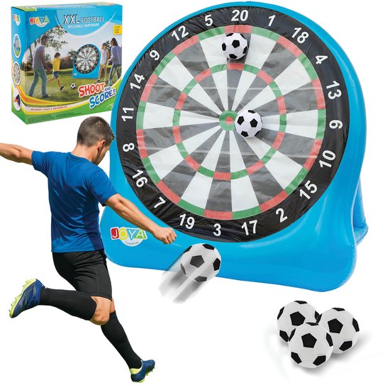Joya Creative Voetbal Opblaasbaar Dartbord - spelpakketten - Buitenspeelgoed - Voetbal Spel - Ideaal voor Feestjes en Evenementen