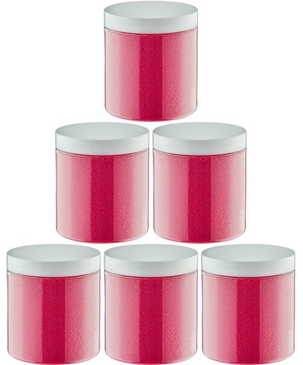 Scrubzout Fruity Melon 300 gram - Pot met witte deksel - set van 6 stuks - Hydraterende Lichaamsscrub