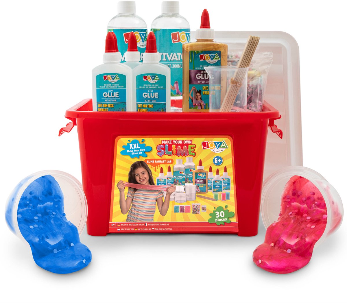 Joya Creative Slijm Maken Set 30pcs - DIY Slime Pakket voor Kinderen - Glitter Slijm - Metallic Slime - Slijm Activator - Cadeau Meisje 6 Jaar
