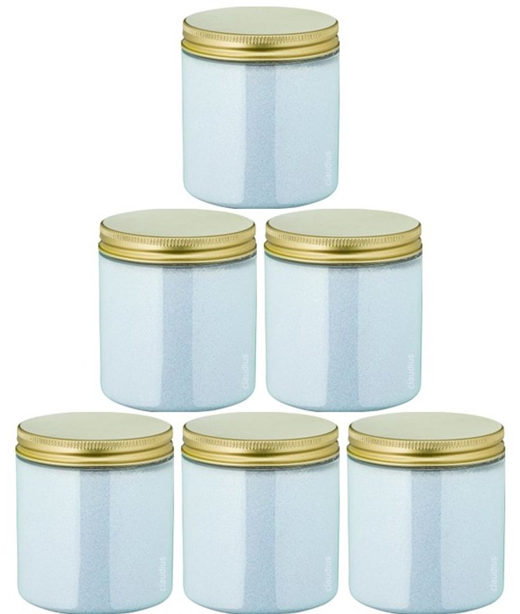 Scrubzout Opium - 300 gram - Pot met gouden deksel - set van 6 stuks - Hydraterende Lichaamsscrub
