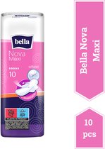 Bella Maandverband Nova Maxi, softiplait, ademend, met vleugels, Hoogwaardige kwaliteit - 10 stucks