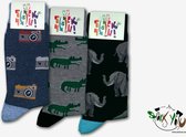 Sockyou box D09 - 3 paar vrolijke bamboe sokken - Maat 45-48