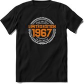 1967 Limited Edition Ring T-Shirt | Zilver - Goud | Grappig Verjaardag en Feest Cadeau Shirt | Dames - Heren - Unisex | Tshirt Kleding Kado | - Zwart - 3XL