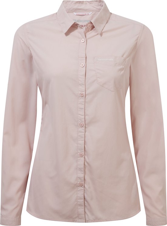 Craghoppers - UV blouse voor vrouwen - Lange mouwen - Bardo - Roze - maat XXS (34)