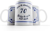 Kut mok 70 jaar |Ben ik eindelijk 70 jaar krijg ik zo’n kutmok| Mok verjaardag |Cadeau mok| Grappige mok  | Kuttegel 70 jaar