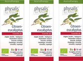 Citroen Eucalyptus 3 STUKS Physalis Etherische Olie Bio Etherische Olie 10ml - Diffuser, huid en inwendig