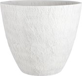 Mica Decorations Bravo Bloempot - H48 x Ø56 cm - Lichtgewicht Kunststof - Beige Slate