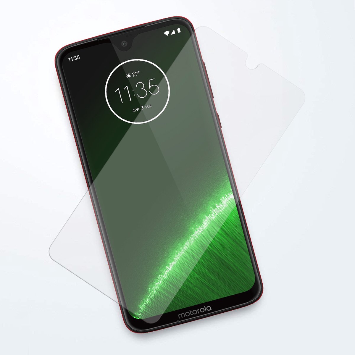 LuxeBass Screenprotector geschikt voor Motorola Moto G7 Plus - glas scherm - bescherming