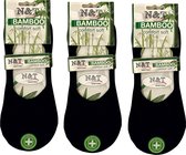 green-goose® Bamboe Footies | 5 Paar | Zwart | Sneakersokken | Zwart | Anti zweet | 35 - 42 | Ecologisch en Duurzaam