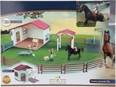 Toi Toys HORSES Speelset XL 'Horse club' mt acc+paard+stal 61-delig | paard | paarden | stal | horses playset XL