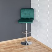 Barkruk met voetensteun, groen velours groen 703V-GR-PG