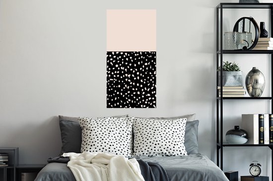 Stickers Stickers muraux - Pois - Beige - Zwart - 40x80 cm - Feuille adhésive