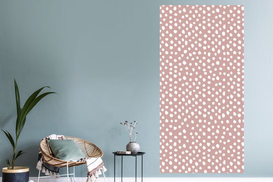 Stickers muraux - Film autocollant - Points - Wit - Rose - 80x160 cm - Film adhésif - Stickers muraux Chambre d'enfant - Papier peint autocollant
