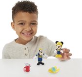 Mickey, 2 gearticuleerde beeldjes 7,5 cm met accessoires, brandweerman, kinderspeelgoed van 3 jaar, MCC044