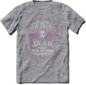 20 Jaar Legendarisch Gerijpt T-Shirt | Roze - Grijs | Grappig Verjaardag en Feest Cadeau Shirt | Dames - Heren - Unisex | Tshirt Kleding Kado | - Donker Grijs - Gemaleerd - XXL