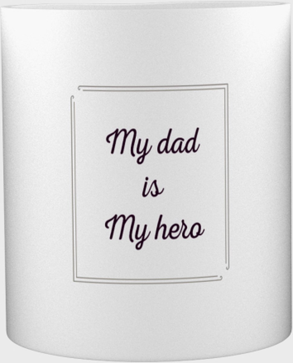 Akyol - My dad is my hero Mok met opdruk - papa/vader - papa - vaderdag - 350 ML inhoud