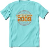 2009 Limited Edition Ring T-Shirt | Zilver - Goud | Grappig Verjaardag en Feest Cadeau Shirt | Dames - Heren - Unisex | Tshirt Kleding Kado | - Licht Blauw - S