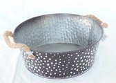 Zink teil zwart met stippen 30*11 cm