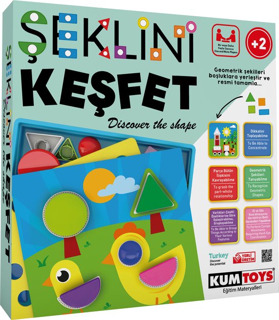Ontdek de vorm - Spelletjes voor kinderen - Smartgames - Montessori Speelgoed - Creatief - Concentratie - Knutselen Meisjes / Jongens - Ik leer vormen - Leuke Cadeau - Pasen