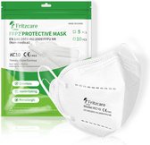 Fritzcare© Set 5 FFP2 mondmaskers | wit | CE 1463 | mondkapje