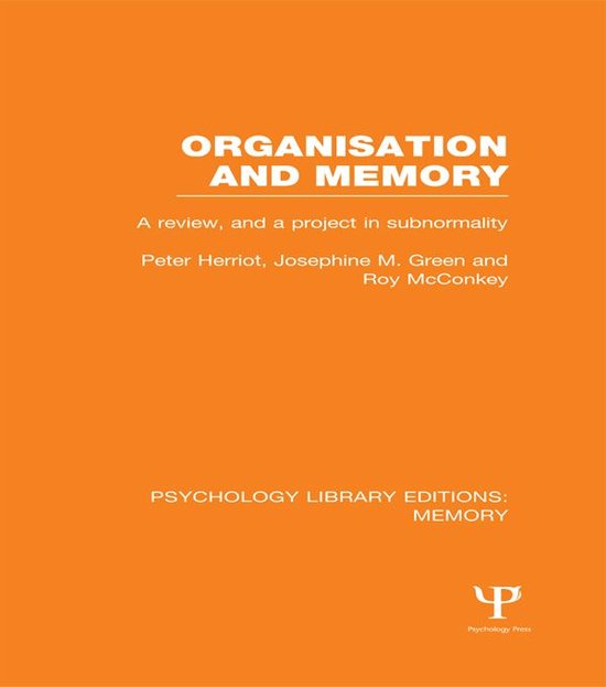 Organisation and Memory (Ple - cover