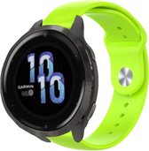 Siliconen Smartwatch bandje - Geschikt voor  Garmin Venu 2s sport bandje - 40mm - lime - Strap-it Horlogeband / Polsband / Armband