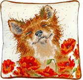 Bothy Threads Hannah Dale Poppy Field Tapestry Kruissteekkussen pakket THD33