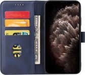Smartphonica iPhone 11 Pro leren hoesje met lipje - Blauw / Kunstleer / Book Case