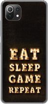 Geschikt voor Xiaomi 11T hoesje - Gaming - Games - Quotes - Spreuken - Eat sleep game repeat - Siliconen Telefoonhoesje