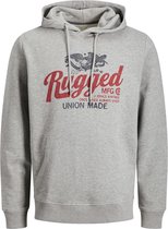 Jack & Jones Sweat Hoodie Aaron Grey (Maat: 6XL)