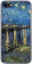 Geschikt voor iPhone SE 2020 hoesje - Sterrennacht boven de Rhône - Van Gogh - Kunst - Siliconen Telefoonhoesje