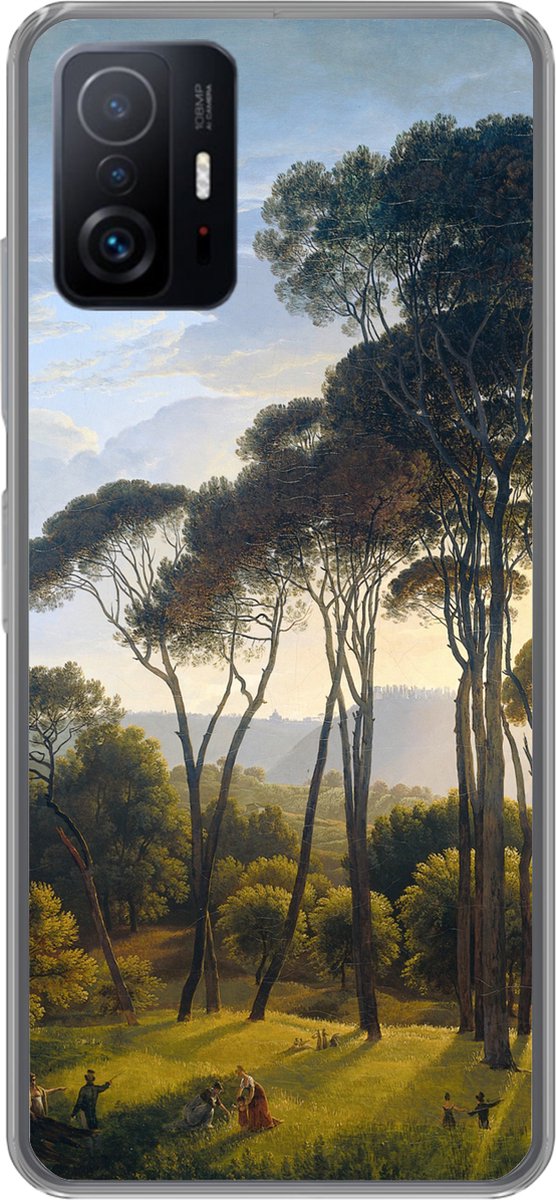 Telefoonhoesje Geschikt voor Xiaomi 11 Lite 5G NE hoesje - Italiaans landschap met parasoldennen - Hendrik Voogd - Kunst - Siliconen Telefoonhoesje Telefoonhoesje