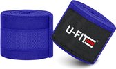 Bandage de boxe U Fit One® 2 pièces - Blauw 450 cm - Bandage de kickboxing - Bandes de boxe - Bandage de boxe - Bandage de kickboxing - Boxe - Kickboxing - Muay Thai