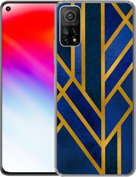 Coque Xiaomi Mi 10T 5G - Or - Blauw - Luxe - Coque de téléphone en Siliconen